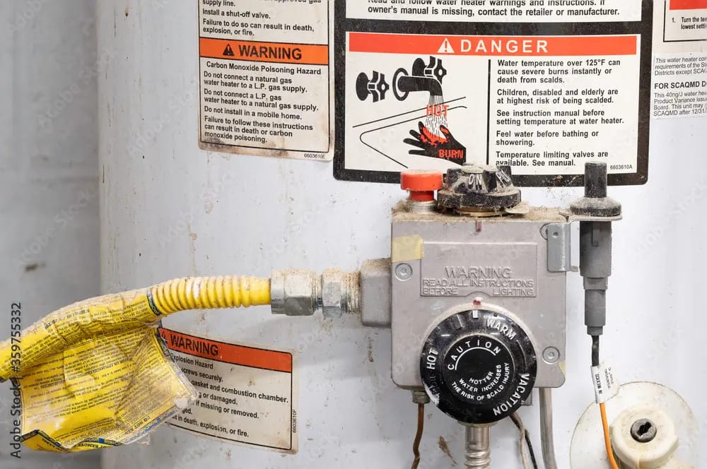 Scrap water heater ready for recycling in Utah