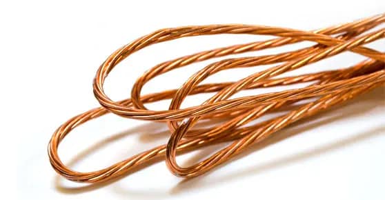 Bright and shiny copper wire scrap