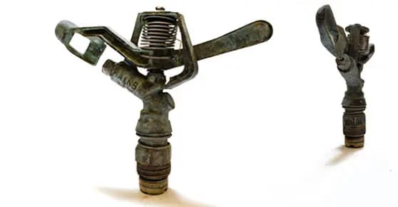 Sprinkler brass valve and irrigation fixture scrap